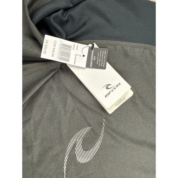 Rip Curl Swimwear UV Tee Performance Fit Mens Large Short Sleeve Black - Picture 6 of 7
